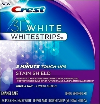 แผ่นฟอกฟันขาว แผ่นฟอกสีฟัน Crest 3D White Stain Shield