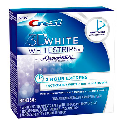 แผ่นฟอกฟันขาว Crest 3D White 2 Hour Express