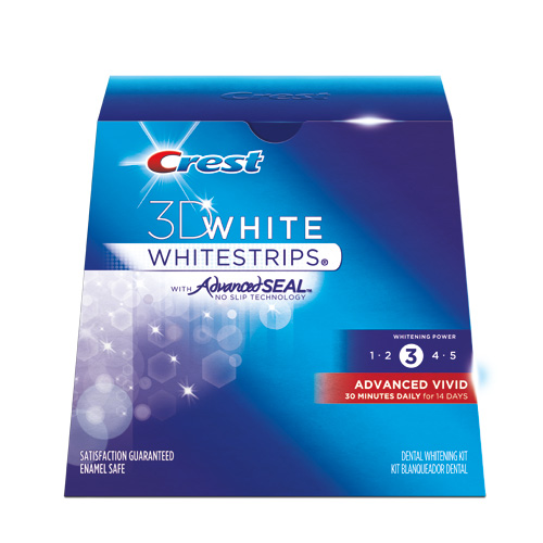 แผ่นฟอกฟันขาว Crest 3D White Advanced Vivid